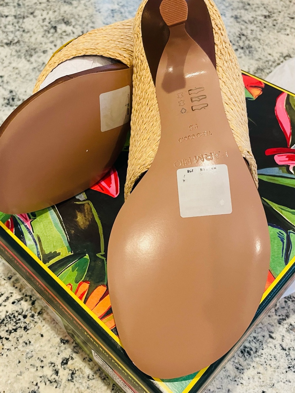 Farm Rio Raffia Icon Slip-On Kitten Heels - Picture 3 of 3